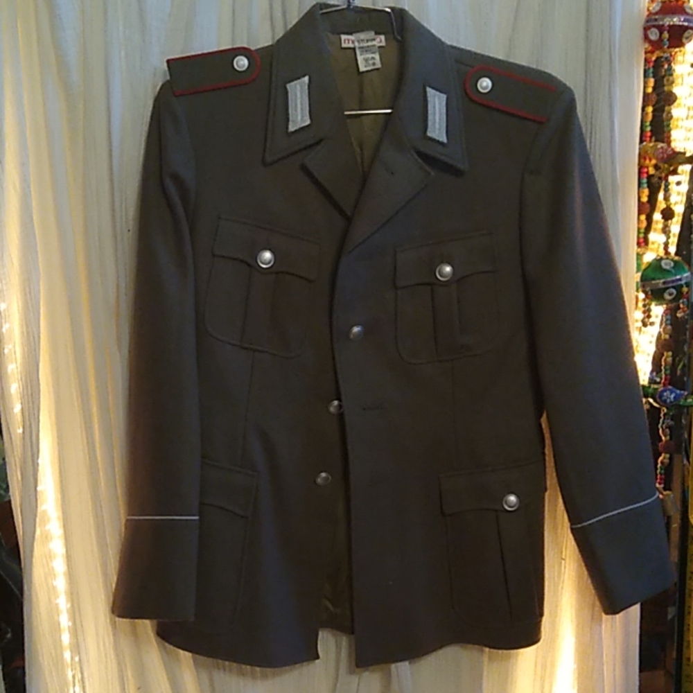 Gray Wool Military Jacket made in Germany Sz. 48